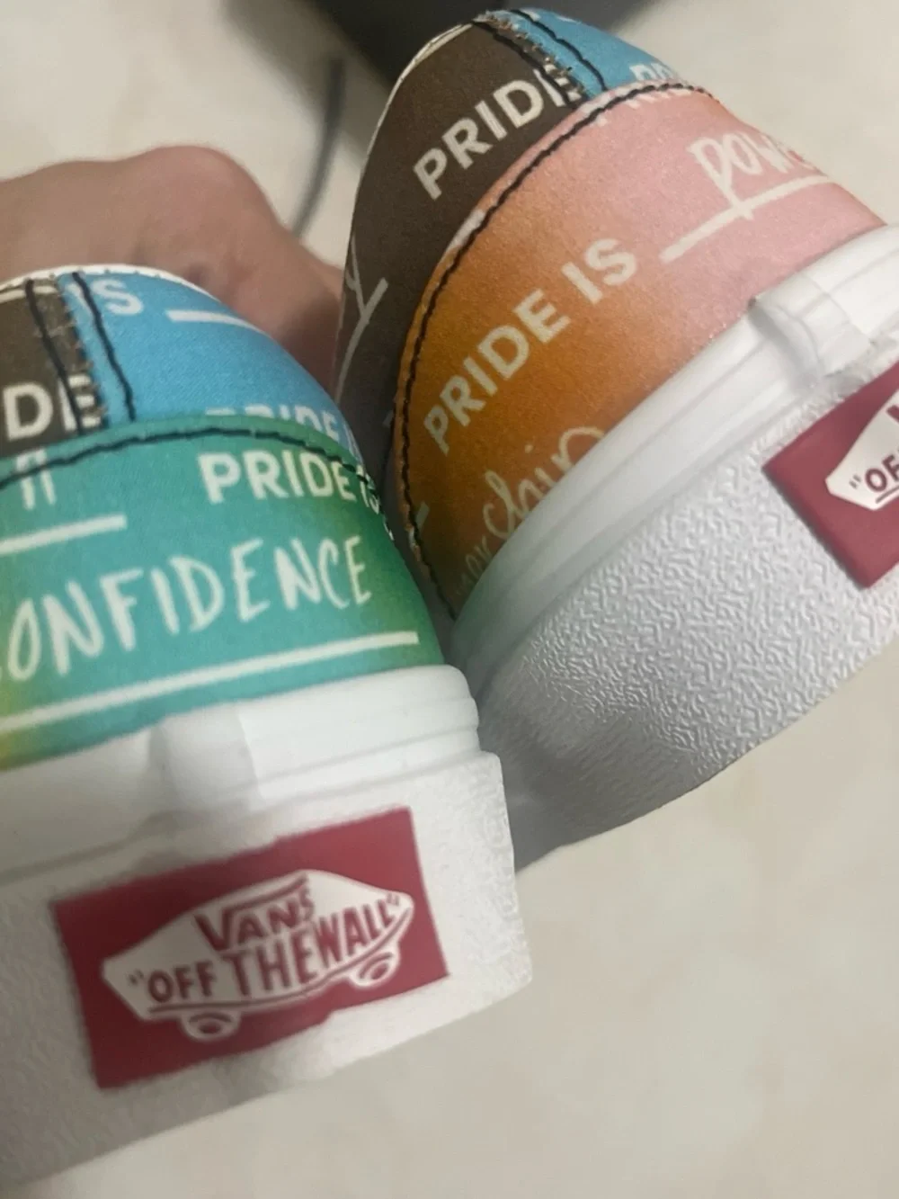 Vans Rainbow Gradient Pride Slip-On Sneakers 4 m / 5.5 w